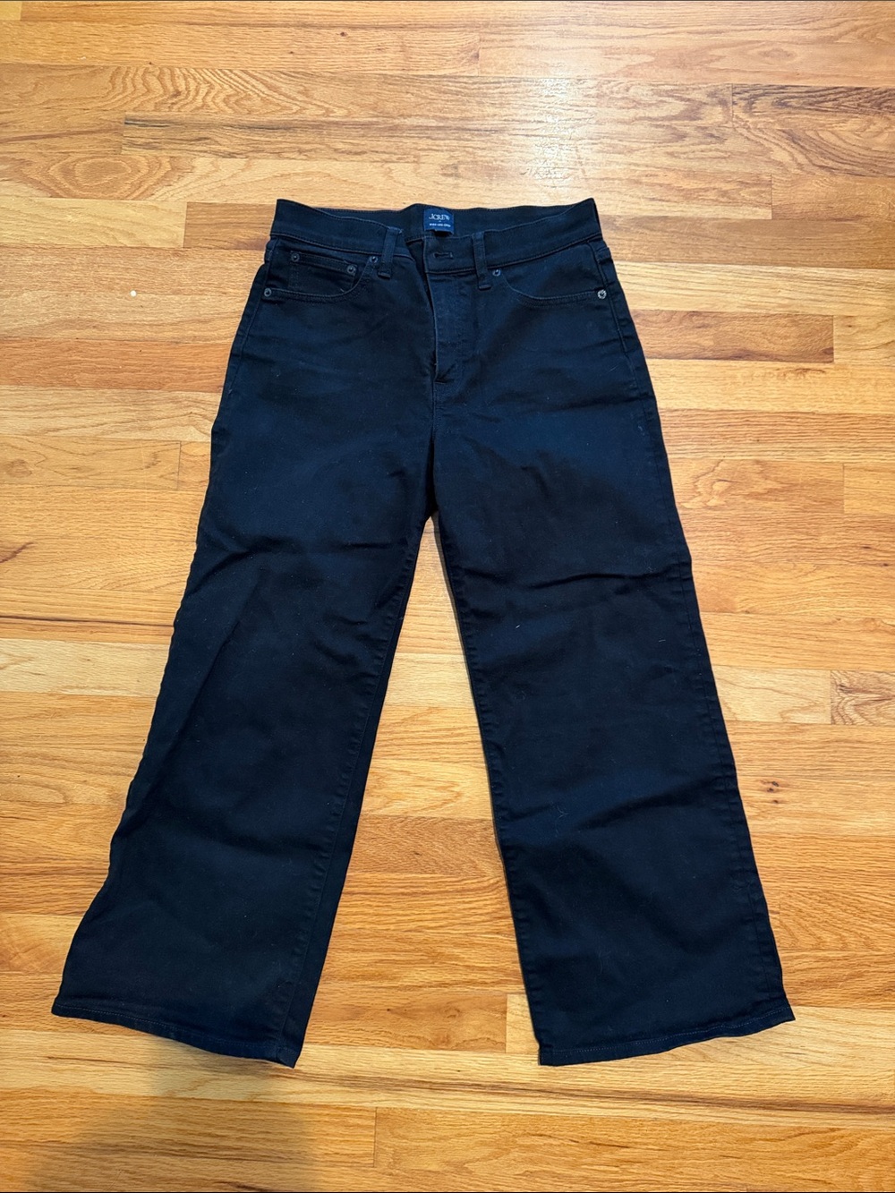 J. Crew Black Wide-Leg Jeans